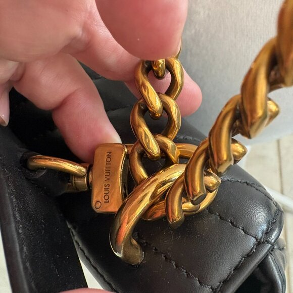 Louis Vuitton Calfskin New Wave Chain PM Black Crossbody Shoulder Bag Authentic - Picture 8 of 17